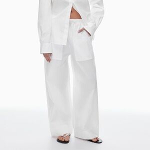 Babaton White Wide-Leg Pants